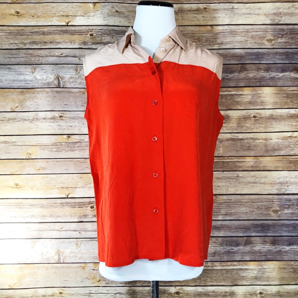 Equipment Coral Blush Diem Clean Two Tone Blouse